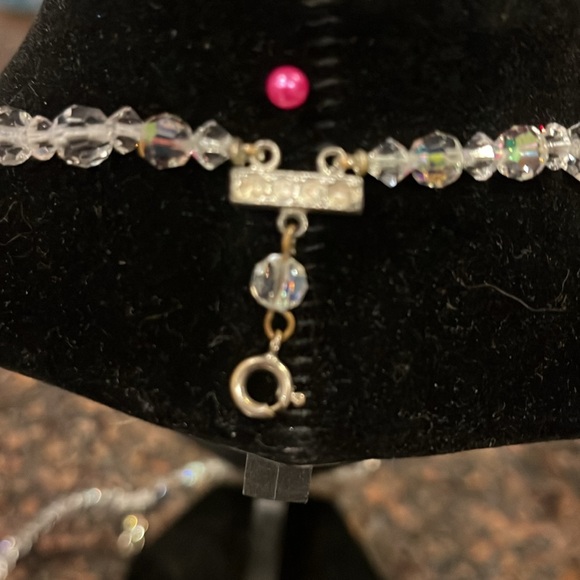 Art deco, Austrian crystal two strands of crystals - Picture 3 of 7